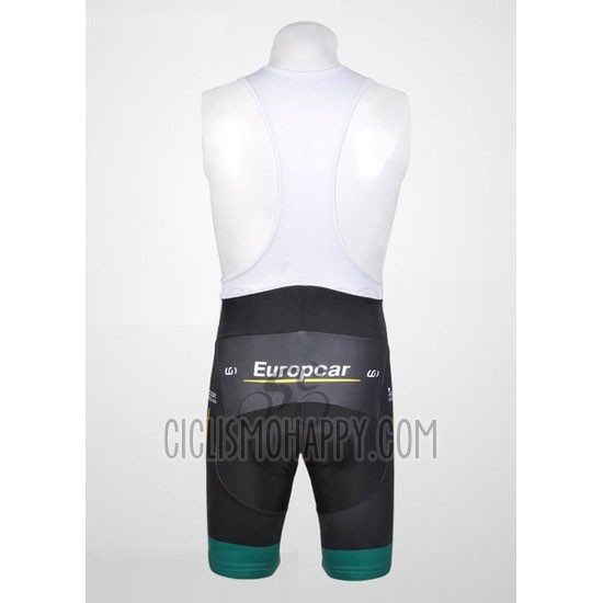 Europcar Cycling Jersey Bib Short 2012 Men Short Sleeve Green